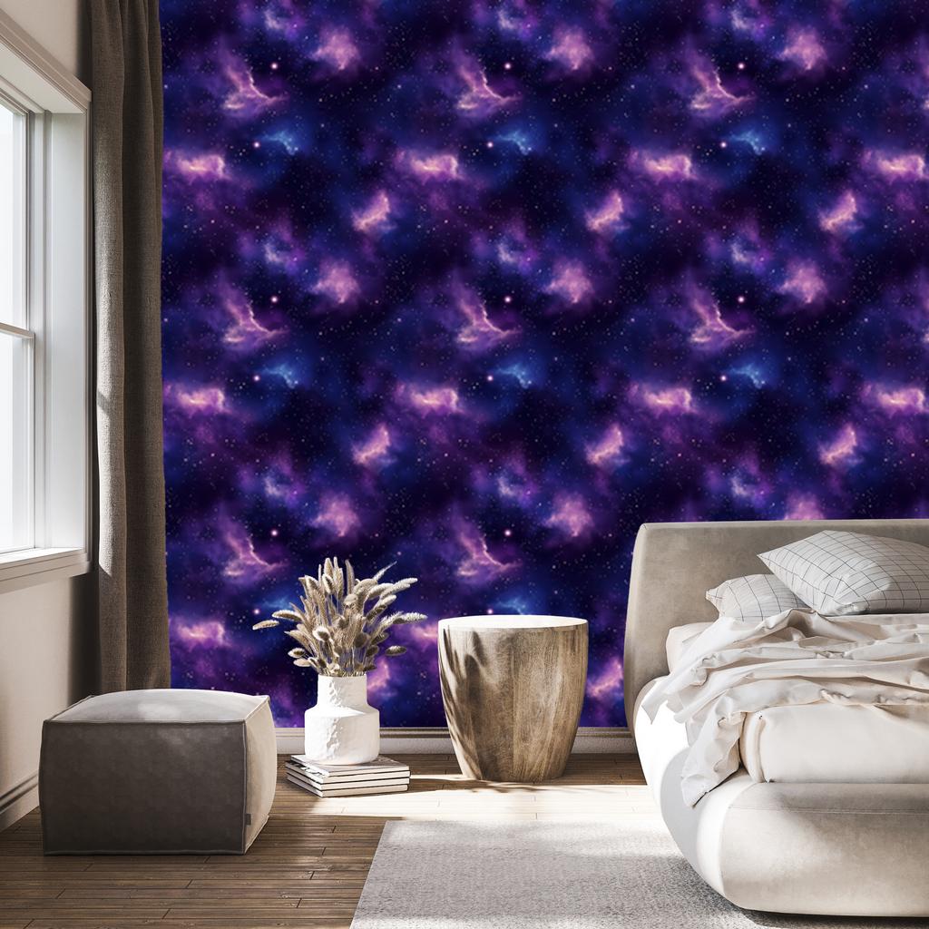 Watercolor Galaxy Navy Blue and Indigo Wallpaper, Indigo Background 50x1000