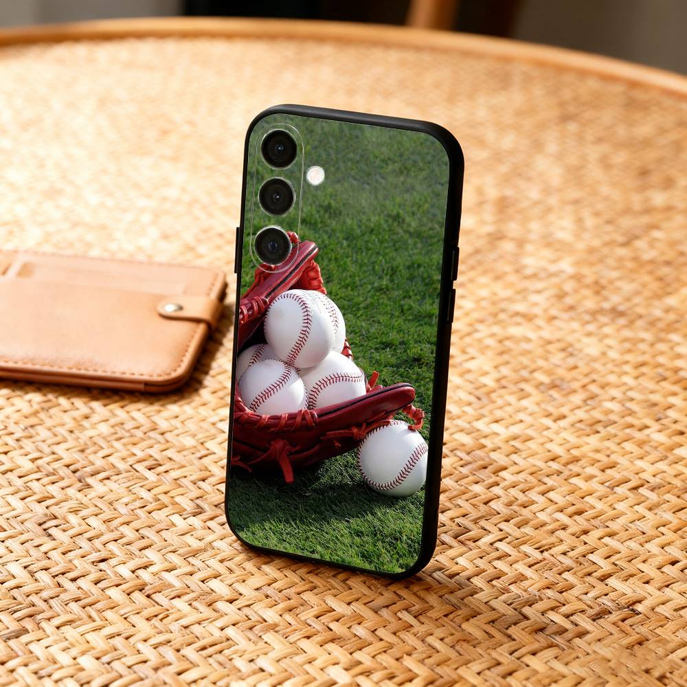COOL B-Baseball Phone Case For Samsung A73,A21s,A22,A31,A32,A52,A53,A71,A80,Soft Black Shell