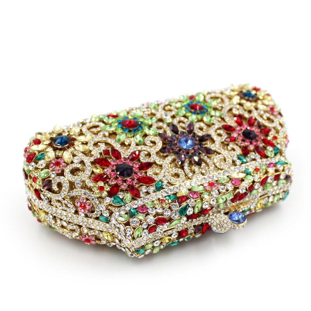 Borsa da Banchetto Fiore di Strass - Abbigliamento da Sera e da Festa