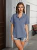 2025 Spring/Summer Women's Waffle Knit Shirt Top - European & American Bestseller