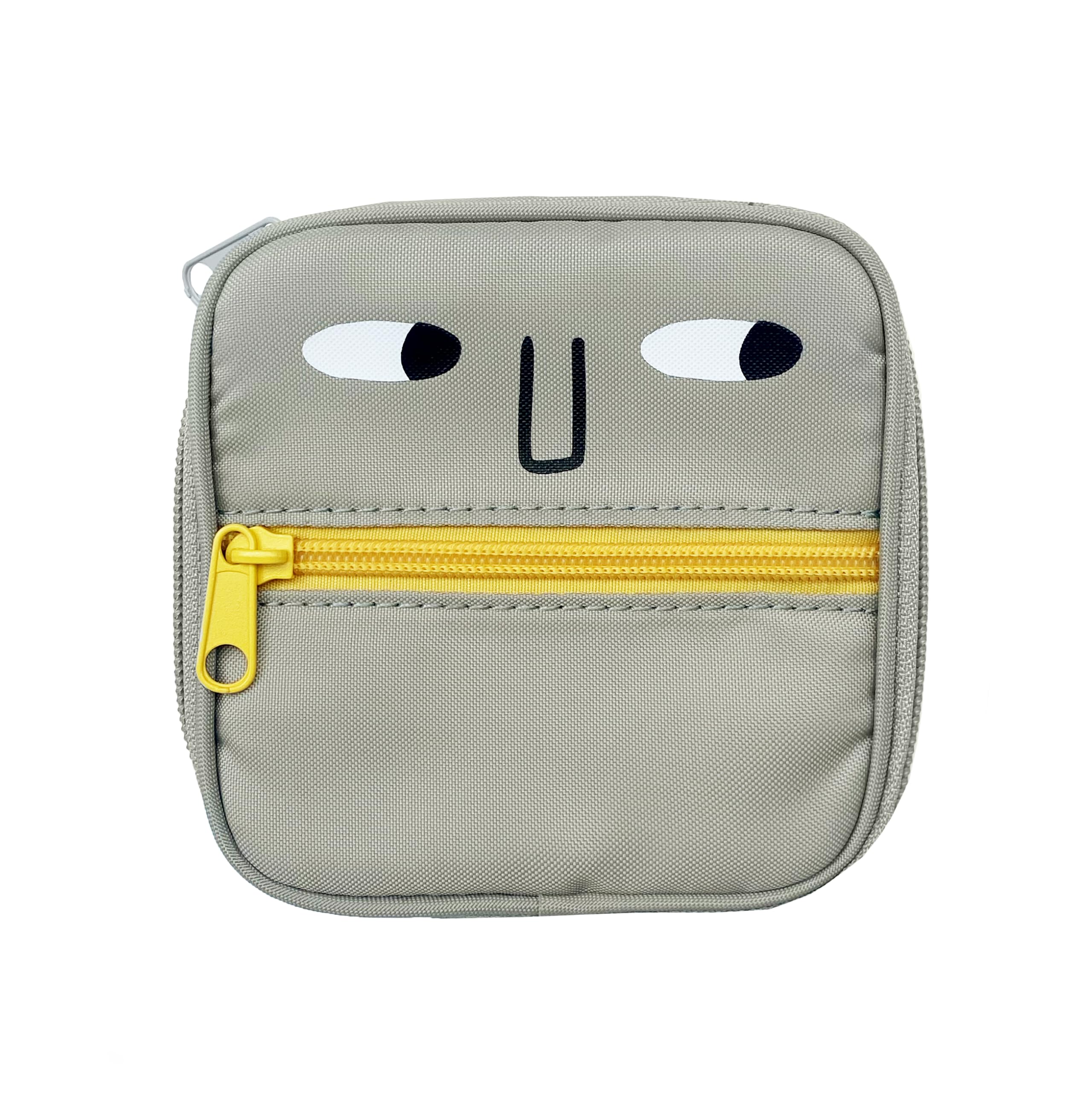 

Pouch Monster Storage Pouch Cosmetics Gadget Pouch PORCH MONSTER Small Makeup Pouch Cute Small Women Men Small Item Case Hygiene Products [SMILER] сірий колір
