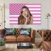 Tate McRae Rosa Amerikanische Flagge Wandteppich Wandbehang Stoff Ästhetische Zimmerdeko Hippie Wandteppiche Schlafzimmer Haus und Garten Banner