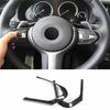 Carbon Fiber Cover Trim For BMW 3 4 Series GT Steering Wheel Button 2013-