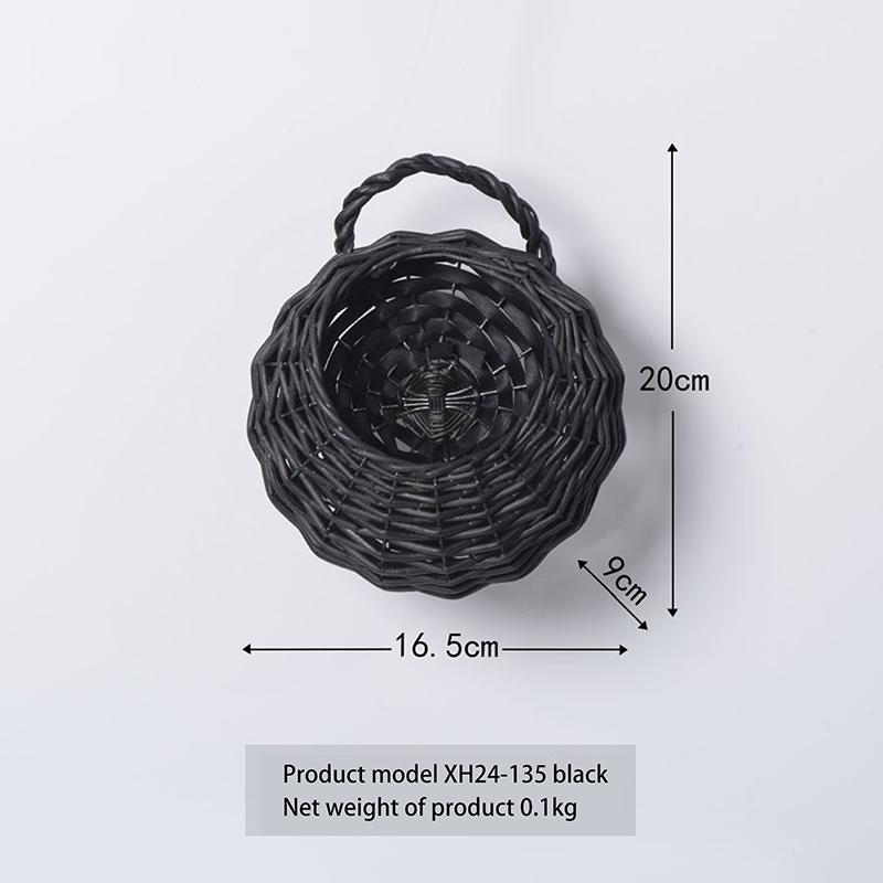 Suport de perete handmade din salcie pentru pat de flori, coș cu flori din salcie, suport pentru ghiveci de grădină, suport de perete pentru ghiveci de grădină, ghiveci de flori