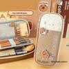 Durable Capybara Stationery Bag Zipper Cartoon Pencil Pouch Ins Capybara Pen Bag  Students