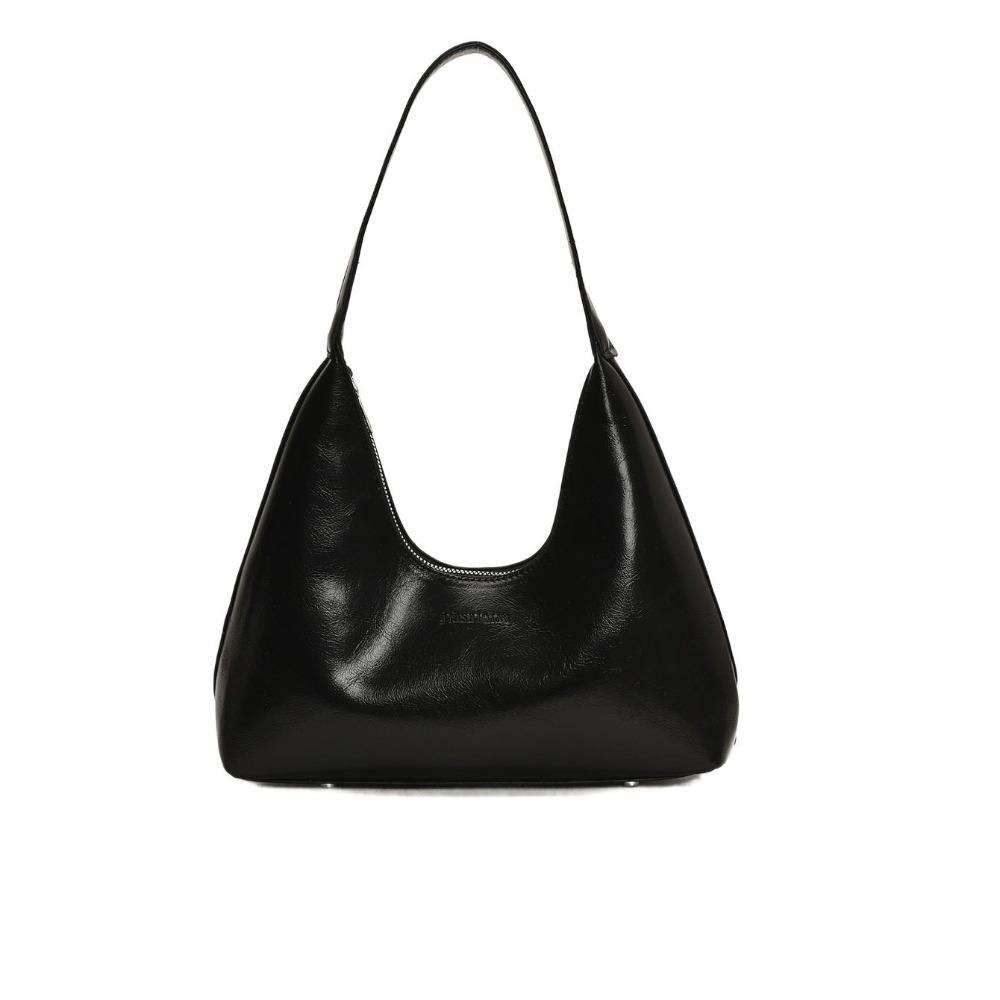 Anti-Splash Water Underarm Bag Solid Color PU Leather Shoulder Bag Soft Women Hobo Bag  Girls