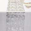 Rouleau de chemins de table fins en maille métallisée à paillettes 28x275cm, Décorations de table pour la maison, mariage, anniversaire, décorations de Noël