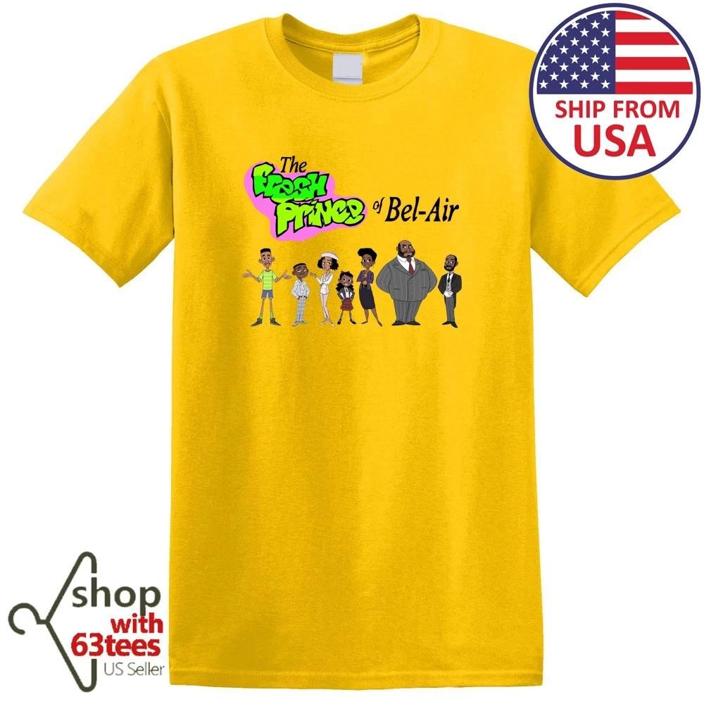 

The Fresh Prince of Bel Air Cartoon Men s T-Shirt Women s Tee Top Unisex Yellow Size S to 5XL M