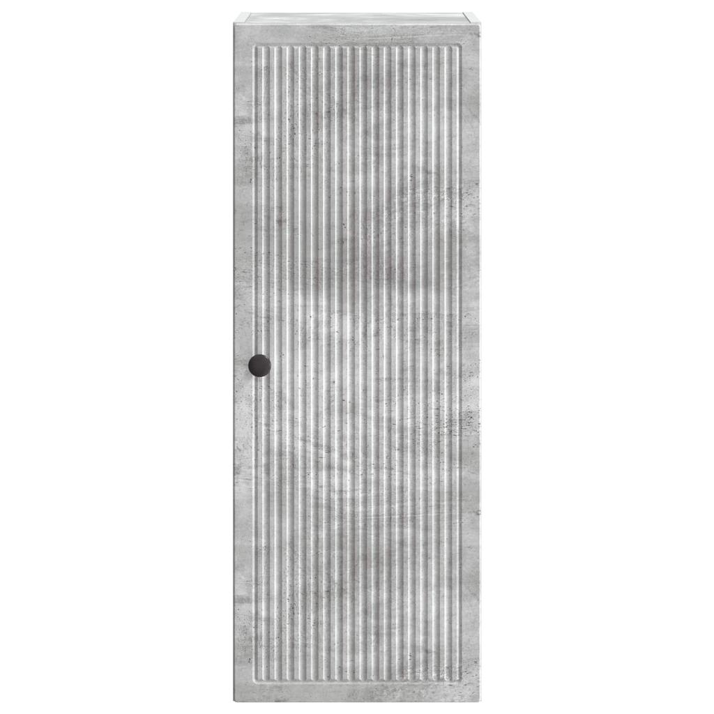 Wall Mounted Cabinet Concrete Grey 33 x 34.5 x 90 cm Particleboard