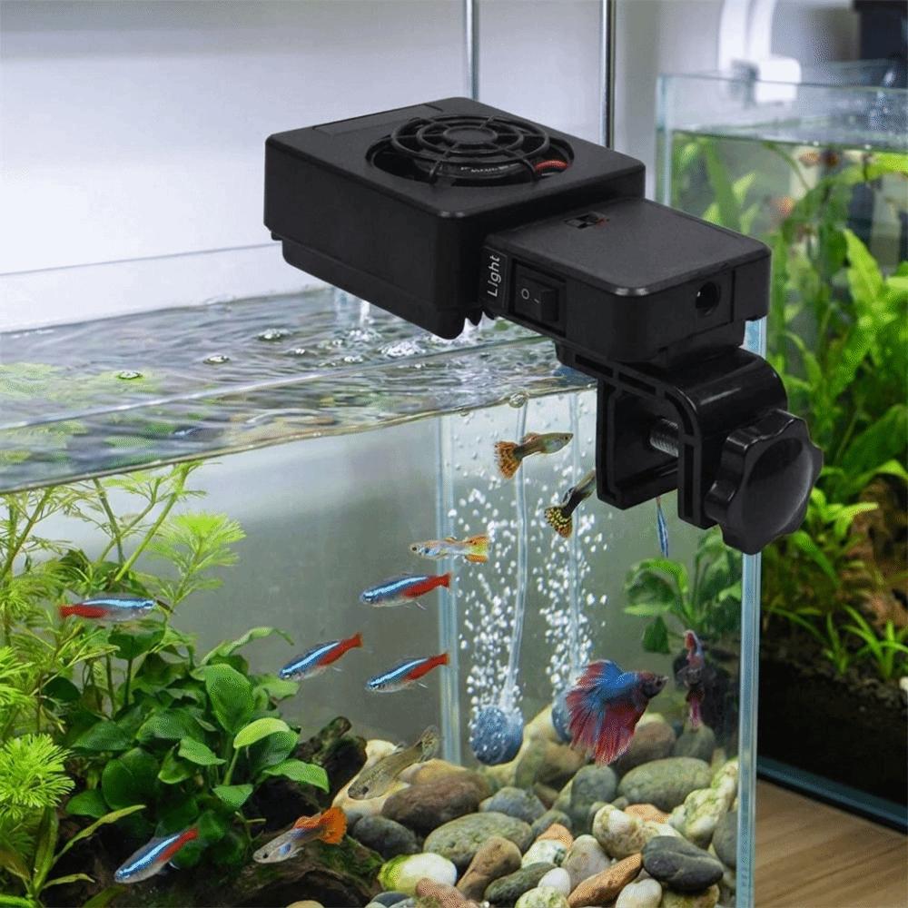 180° Rotation Aquarium Wall Fan Adjustable Heat Dissipation Fan 20 Mm Tank Thickness