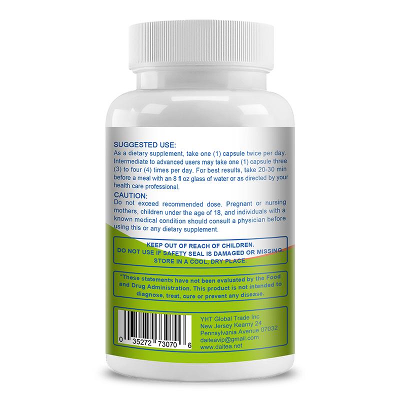Tongkat Ali 450 mg Nahrungsergänzungsmittel, 120 Kapseln mit Kräuterextrakten pro Flasche