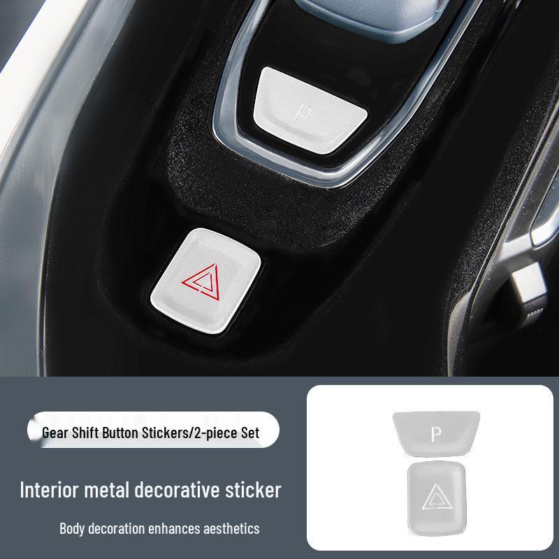 Zeekr 009 Gear P Button Aluminum Sticker - Center Console Decoration Accessory (24-25)