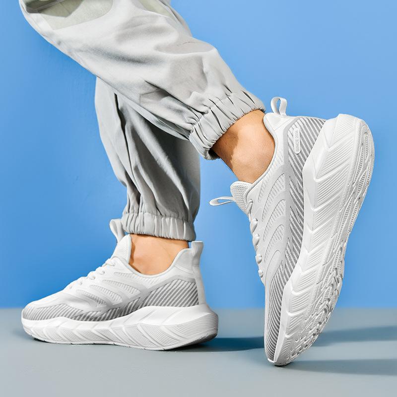 Fashion Trend Men's Sports Shoes Large Size Breathable Cushioning Casual Running Shoes Men's Live Brick and Mortar Store Hot Tide Shoes