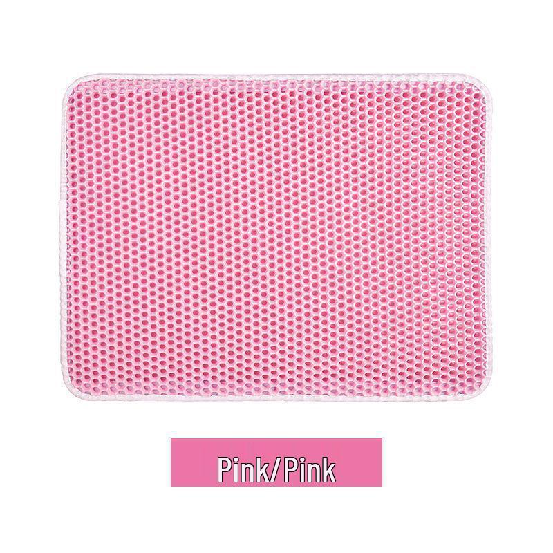Washable, Anti-Slip Double-Layer EVA Cat Litter Mat – Splash-Proof Cat Rubbing Mat for Litter Boxes
