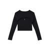 T-Shirts Damen Schwarz Rundhalsausschnitt Moderate Gerade Passform (Unisex) T-Shirts DV1275 010