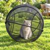 Faltbares Katzenzelt für Camping Pop-Up Rollgehege, Outdoor Katzengehege Spielgehege, Atmungsaktives Netz Haustier Belüftet Kaninchen Bewegungsballkäfig mit Reißverschluss,