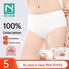 Nuolansendi Women's Mid-High Waist Plus Size Disposable Briefs (5-Pack)