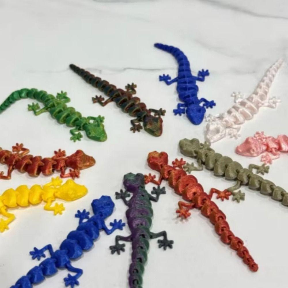 20 sztuk Realistyczny Model Gekona Drukowany 3D Kreatywna Jaszczurka Drukowana 3D Dekoracja Biurka