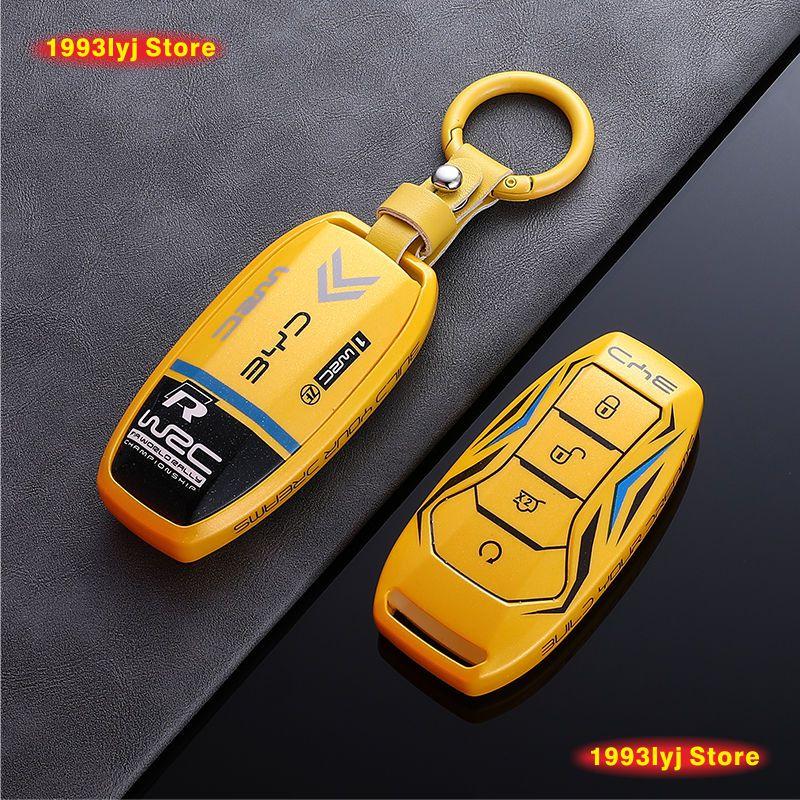 Schlüsseltasche Abdeckung für BYD Song Plus Atto 3 Han EV Tang DM Qin Seal Dolphin Schutzhülle Schlüsselanhänger Halter Auto Zubehör