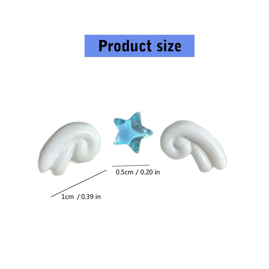 Stylish Wing and Star Cartilage Helix Tragus Studs Earrings Ear Bone Nails Body Jewelry Fashion Ear Accessories