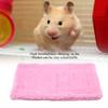 Hedgehog Guinea Pig Bed Mat Rectangular Plush Cushion Hamster House Nest Pet Supplies Pink
