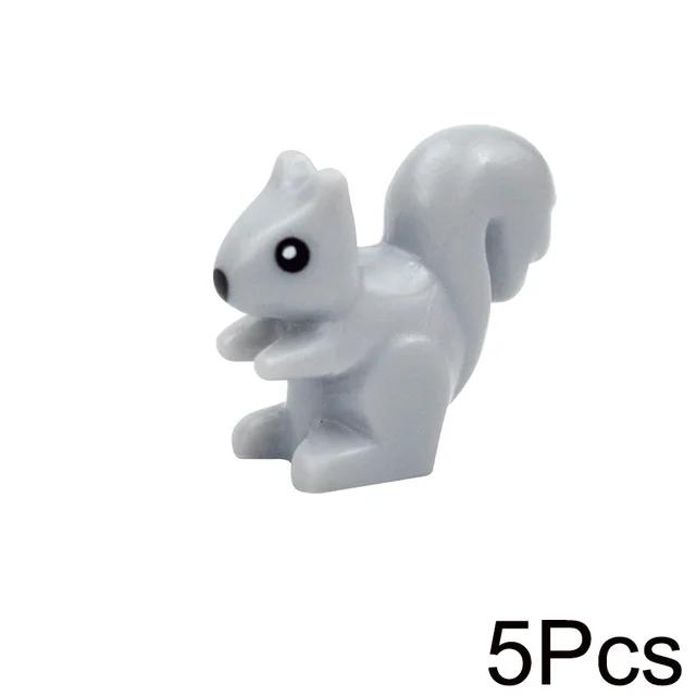 MOC Animals Building Blocks Flamingo Swan Otter Cat Dog Pug Chick Duck Eagle Sheep Owl Rabbit DIY Model Brick Toys for Children