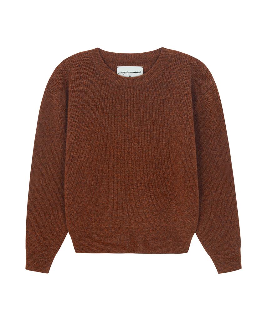 UNGIMMICK Crewneck Superfine Merino Wool Sweater (Brick)