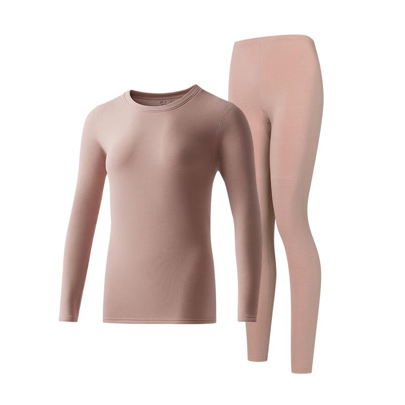 Heilan Home Women's Fleece Thermal Underwear Set with Ginger Heat Patches