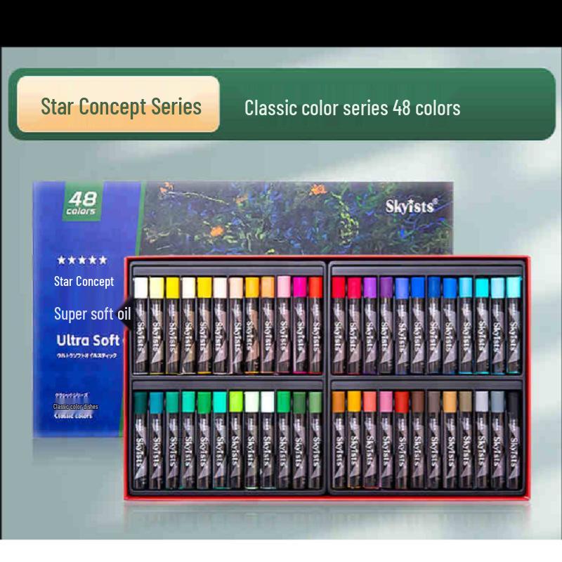 Gaole Super Soft Oil Pastels - Full Set (24/48 Colors), Classic Macaron for Kids, DIY Heavy Color Sticks