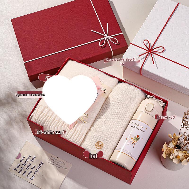 Valentine's Day Winter Scarf Gift Box for Her: Girlfriend or Best Friend