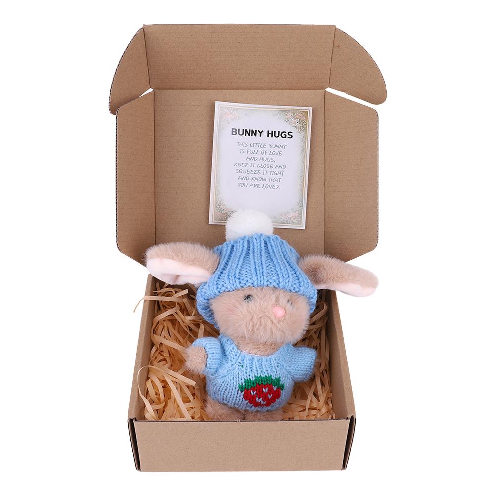 Mini Bunny Hug Cute Easter Gift Easter Plush Bunny Soft Easter Bunny Stuffed Animal Easter Bunny Plush Toy for Girls Boys Kids