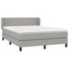 Letto a Doghe con Materasso Grigio Chiaro 140 x 200 cm Tessuto