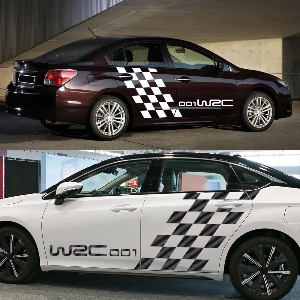 2PCS Car Door Side Sticker Decor Decal Auto Accessories For Subaru Impreza WRC WRX STI GDB GVB VA Hatchback 2018 2009 2008 2014