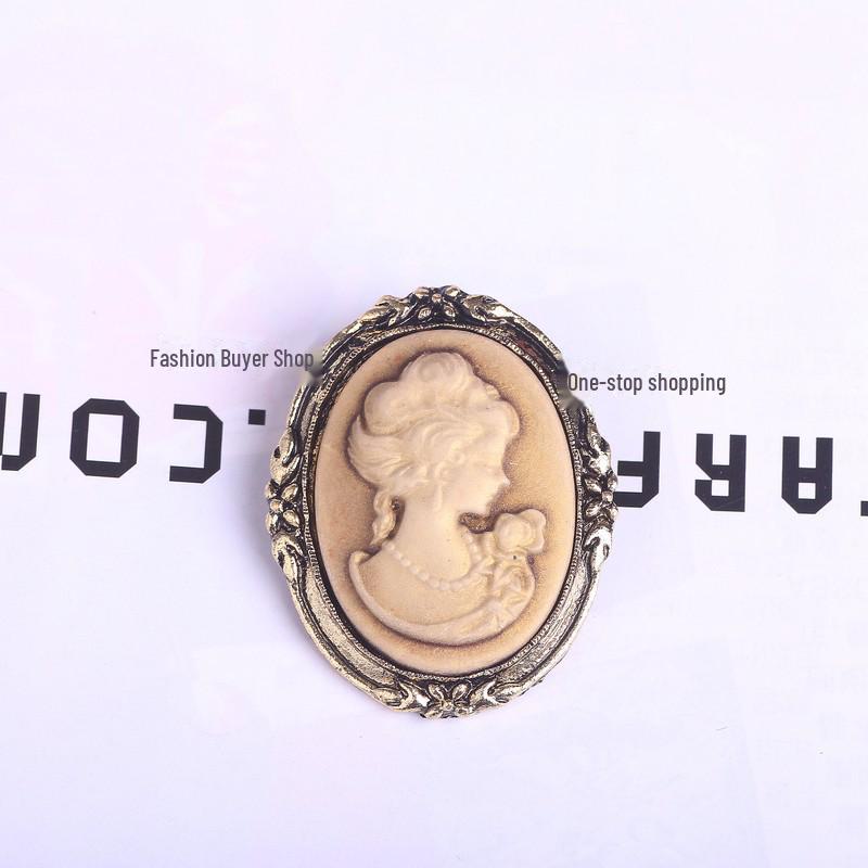 Z20 Retro Queen Portrait Schönheit Brosche: Eleganter Legierungs-Anstecker für Kleidung
