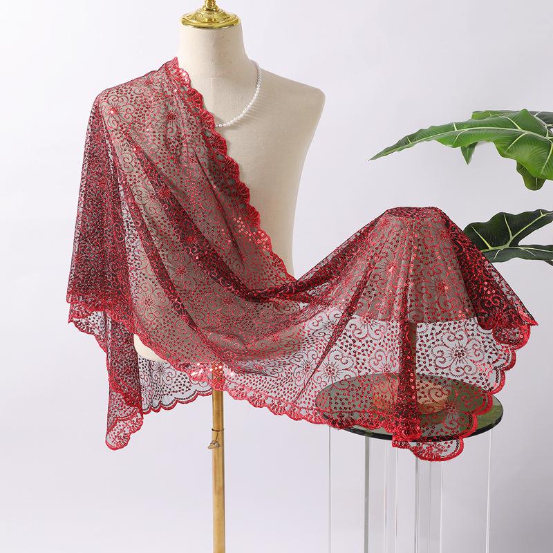 Temperament Elegant Plum Blossom Sequins Embroidered Shawl Bridal Cheongsam Evening Dress Banquet Shawl