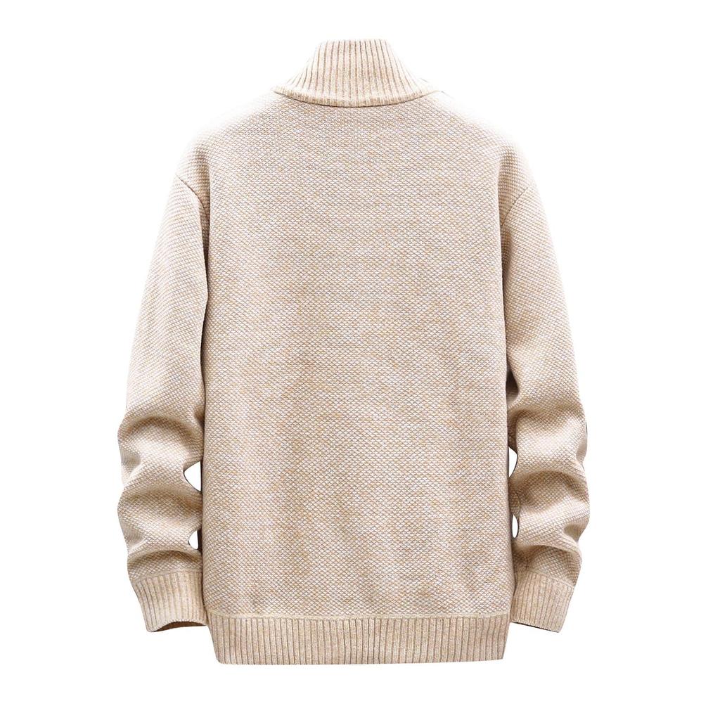 A Zimní Pánská Móda Volný Kardigan Teplá Klopa S Kapucí Bunda Svetr