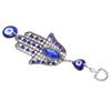 Blue Eye Ornament Hollow Out Retro Good Luck Evil Eye Decor Elegant Alloy Glass Evil Eye Wall Decor for Home Decoration