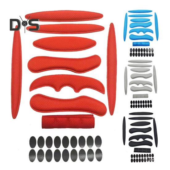27 יח'/סט ערכת רפידות ספוג לקסדת אופניים נושמת ניתנת לכביסה בולמת זעזועים אוניברסלית קסדת רכיבה לאופני הרים/כביש ריפוד בטנה ערכת כריות