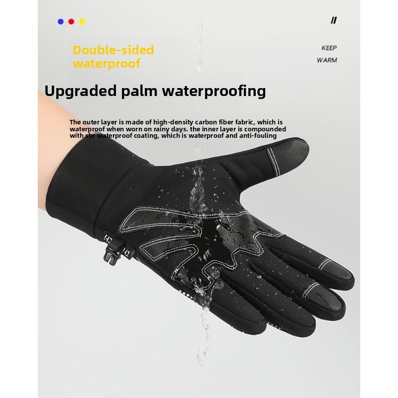 Warm-keeping Cycling Gloves for Outdoor Activities Skiing Cycling Water-resistant and Anti-slip Touchscreen with Added Insulation for Cold Protection.