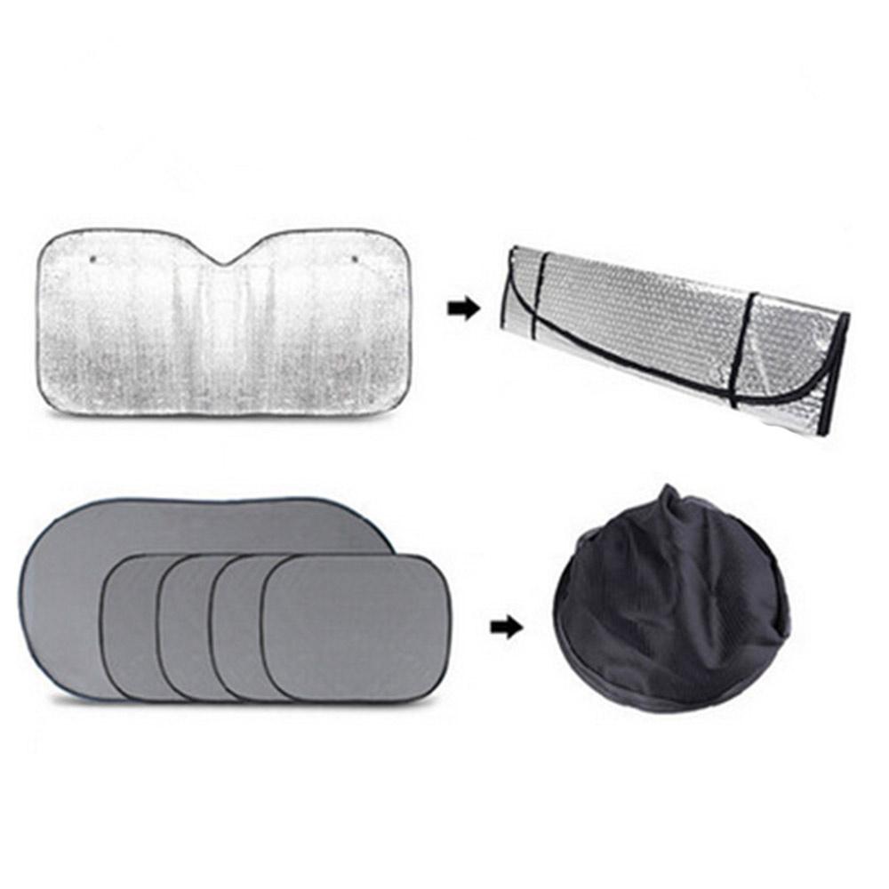 6Pcs Car Sun Shade Uv Protect Sunshade Window Solar Film Aluminum Foil 130X 60Cm
