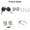 Luggage Trunk Replacement Lock Cylinder and Two Key Set for Motorcycles