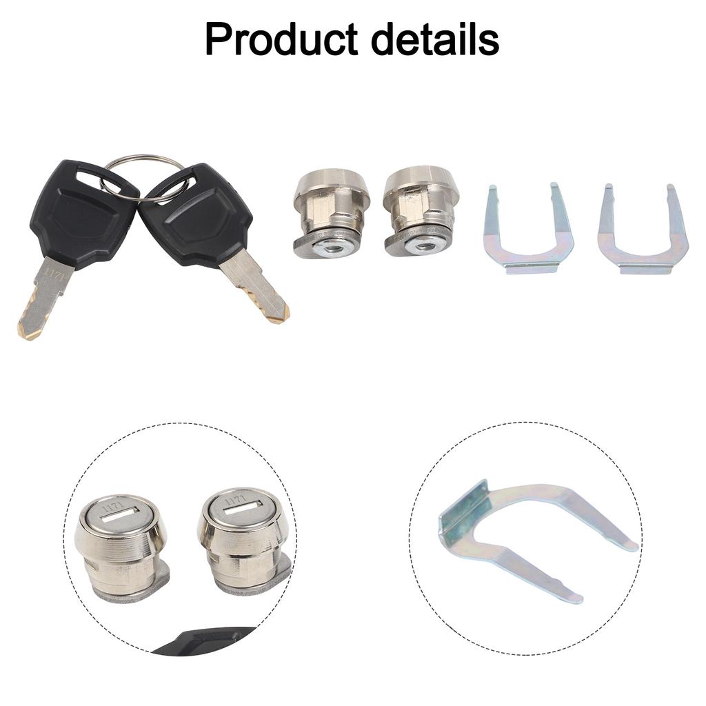 Luggage Trunk Replacement Lock Cylinder and Two Key Set for Motorcycles