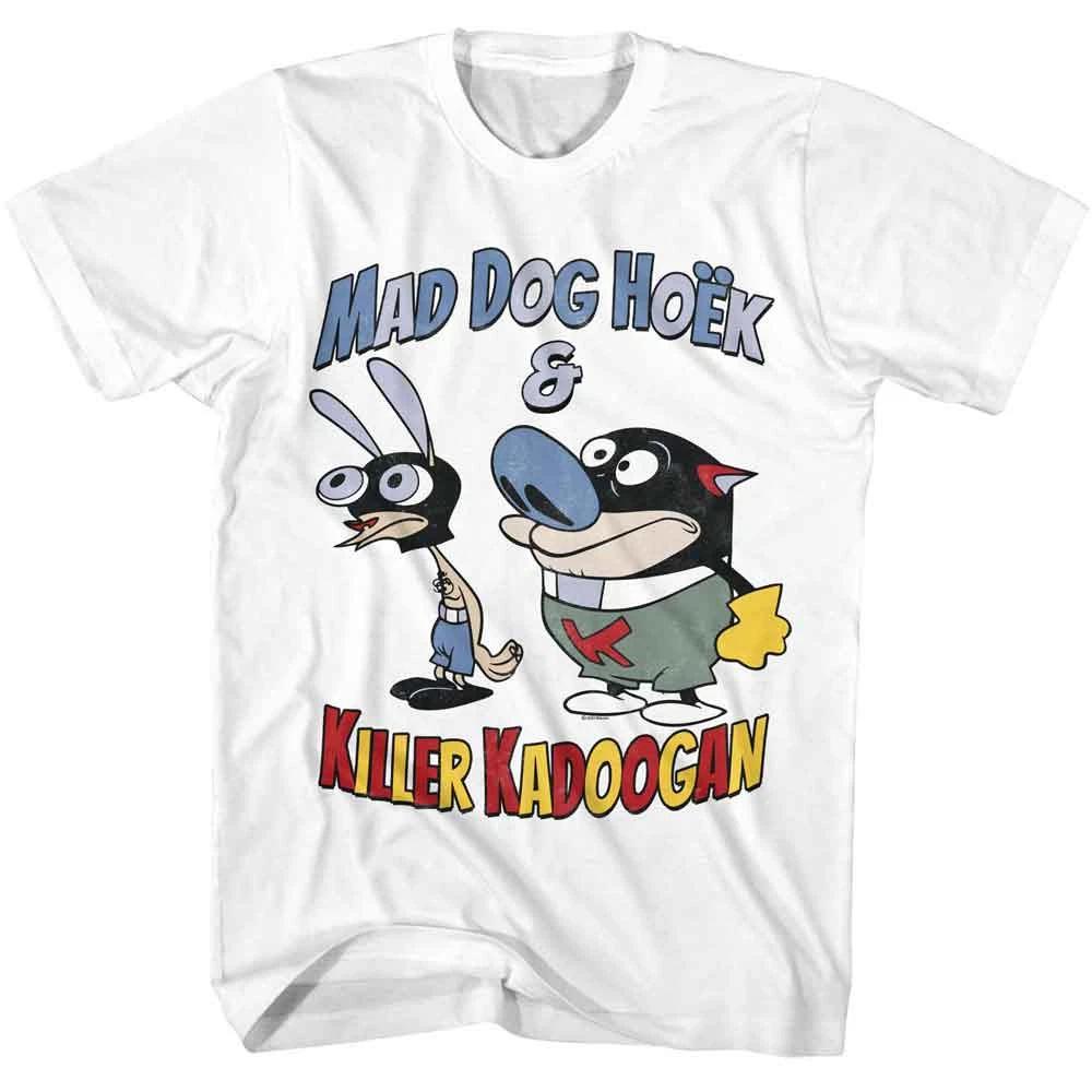 Ren And Stimpy Mad Dog Hoek White TV Shirt 100