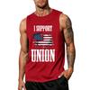 Men's Sleeveless Casual Tank Top Labor Day Graphic Shirt Support Union Printed Muscle Tee Comfortable Fit