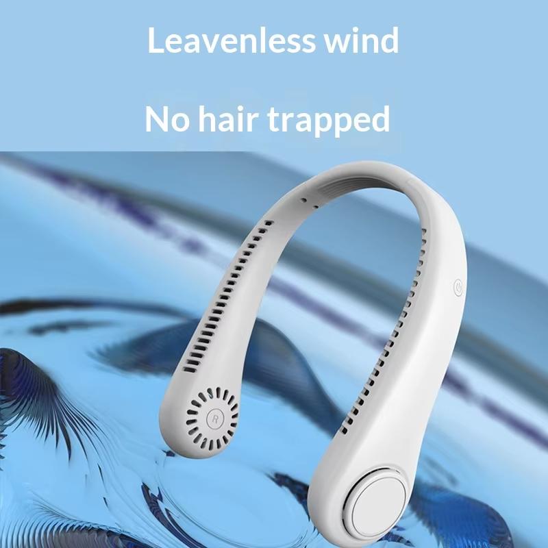 2026 New Arrivals 1200Mah Usb Portable Neck Fan Rechargeable Mini Charging Fan Outdoor Quick Cooling Sports Style Hands-Free