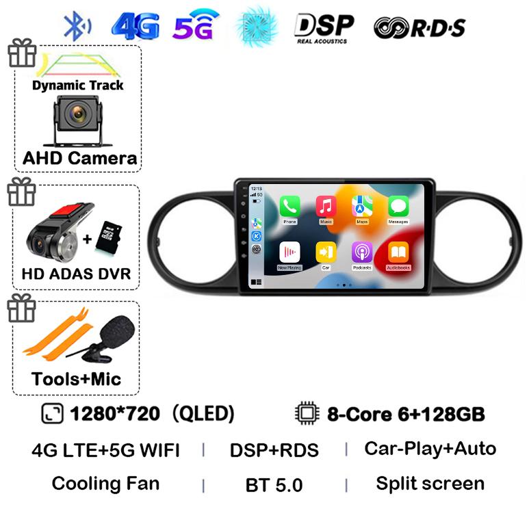 Android 14 Carplay Auto For Toyota Corolla Rumion Tacoma Car Radio Multimedia Navigation GPS BT Video Player Stereo Autoradio 4G