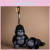 Lying Cartoon Cute Posture Black Gorilla Plush Toy Pendant For Bag Decoration