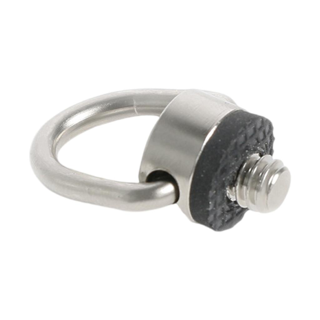 Vis à anneau en D en acier inoxydable 1/4"-20 Vis de fixation pour appareil photo avec rembourrage en caoutchouc pour trépied, appareil photo reflex numérique, bandoulières