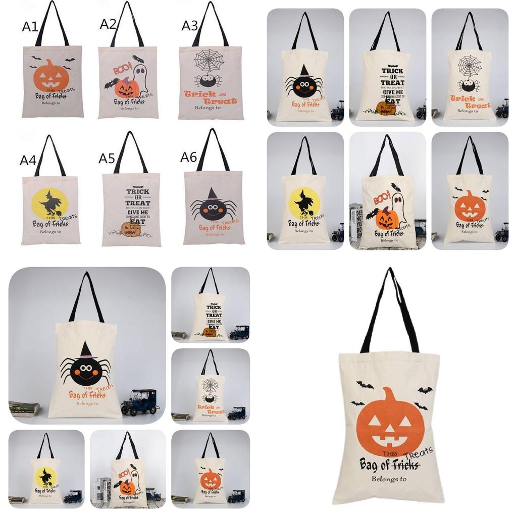 Durable And Stylish Halloween Candy Bag With Pumpkin Design For Party Favors And Gifts