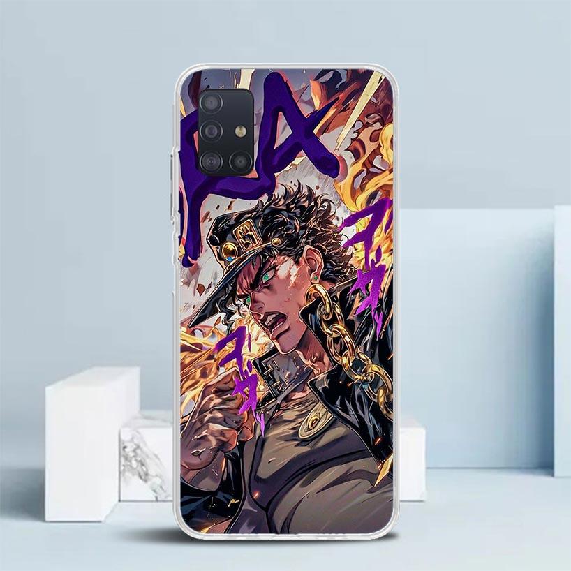 JoJo's Bizarre Adventure Kujo Jotaro Soft Cover for Samsung Galaxy A12 A22 A32 A52 A72 A02S Phone Case Note 20 Ultra 10 S10 Plus